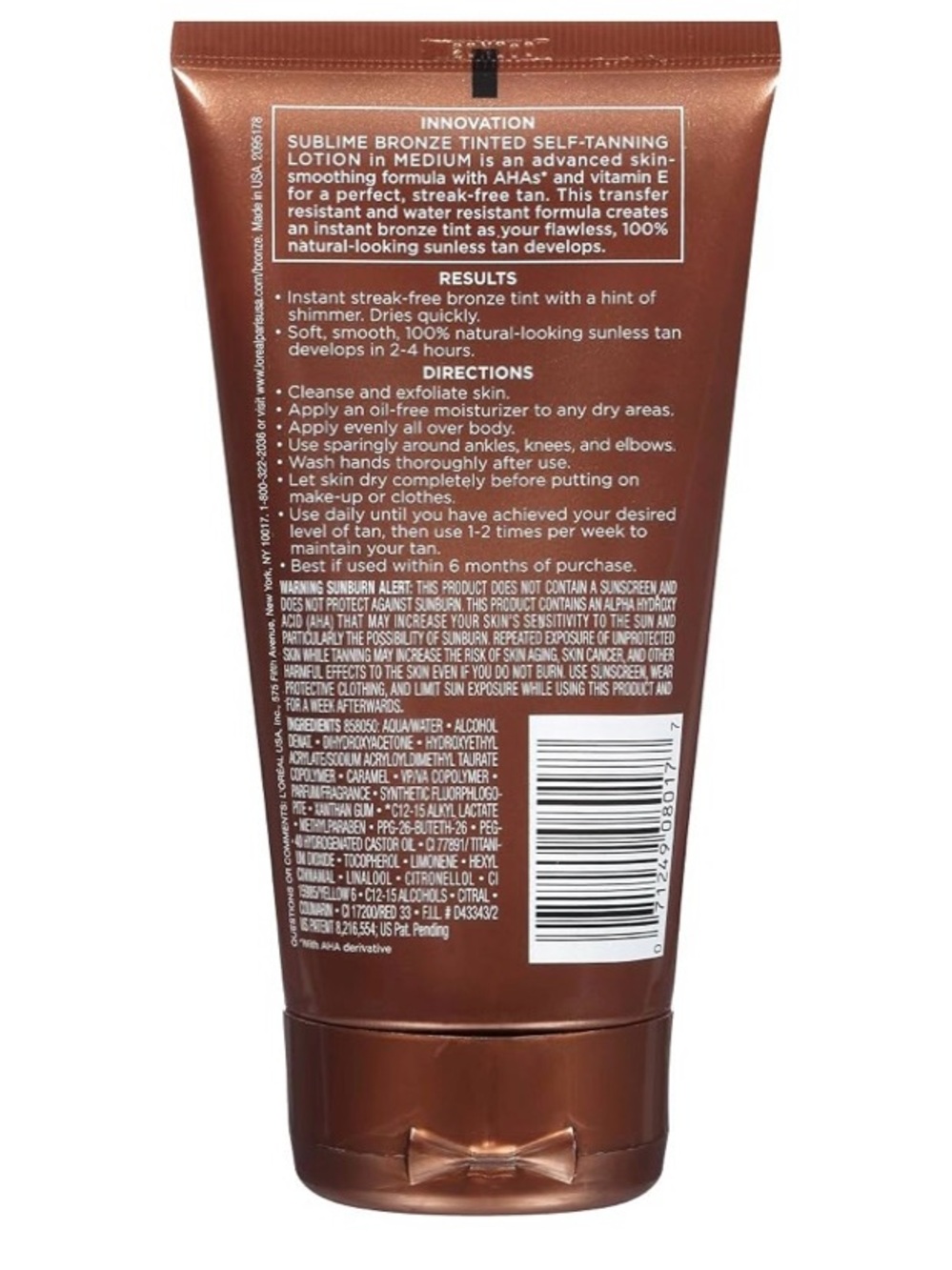 Two L'Oréal Sublime Bronze Tinted Self-Tanning Lotion - Bronze and Gold Accents - Picture 3 of 8
